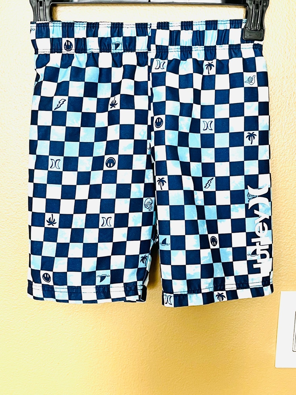 HURLEY ~ Little Kid - size 6-7 yrs  Swim Trunks Short Pants Navy Blue White